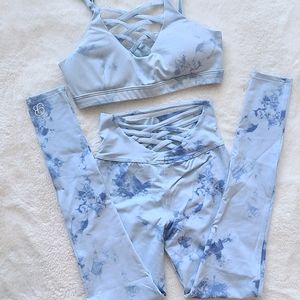 Bombshell sportswear blue tie dye set